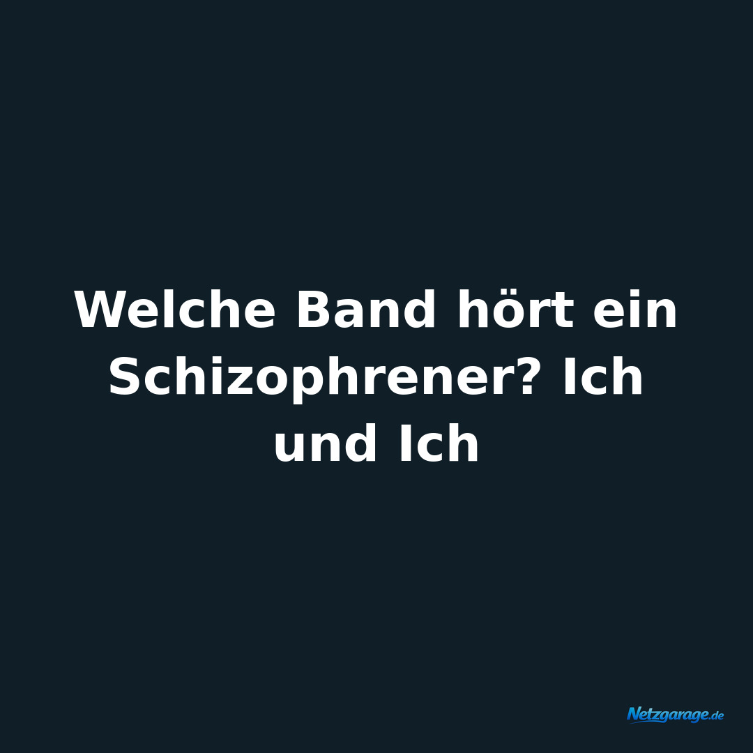 Welche Band hört ein Schizophrener? Ich und Ich